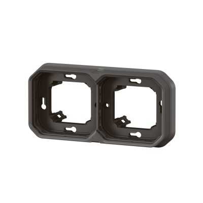 PLEXO ANTHRACITE SUPPORT ENCASTRE 2 POSTES - COMPOSABLE