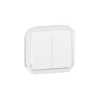 PLEXO BLANC COMMANDE DOUBLE IP55 IK08 - COMPOSABLE