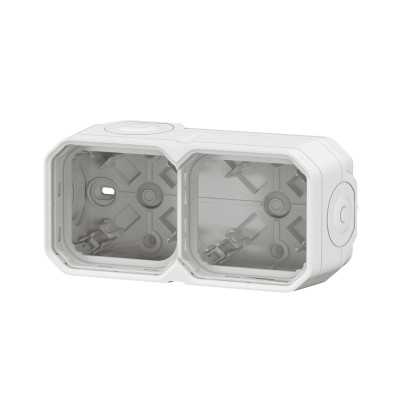 PLEXO BLANC BOITIER SAILLIE 2 POSTES - COMPOSABLE