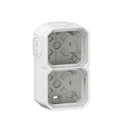 PLEXO BLANC BOITIER SAILLIE 2 POSTES - COMPOSABLE
