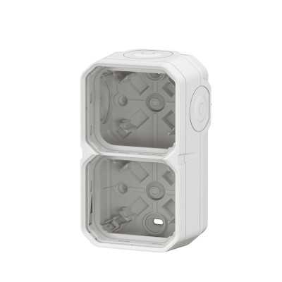 PLEXO BLANC BOITIER SAILLIE 2 POSTES - COMPOSABLE