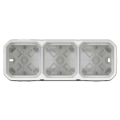 PLEXO BLANC BOITIER SAILLIE 3 POSTES - COMPOSABLE