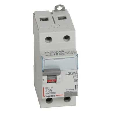 INTER DIFF DX³-ID 2P 40A 30MA TYPE AC (AR.HAUT VIS / DEP.BAS VIS)***