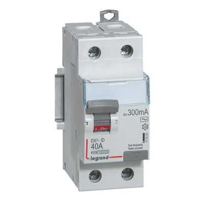 INTER DIFF DX³-ID 2P 40A 300MA TYPE AC (AR.HAUT VIS / DEP.BAS VIS)***