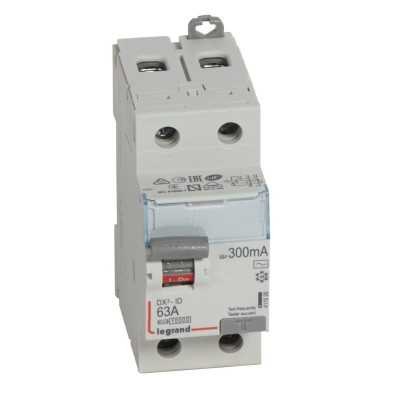 INTER DIFF DX³-ID 2P 63A 300MA TYPE AC (AR.HAUT VIS / DEP.BAS VIS)