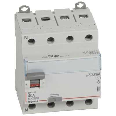 INTER DIFF DX³-ID 4P 40A 300MA TYPE AC (AR.HAUT VIS / DEP.BAS VIS)***