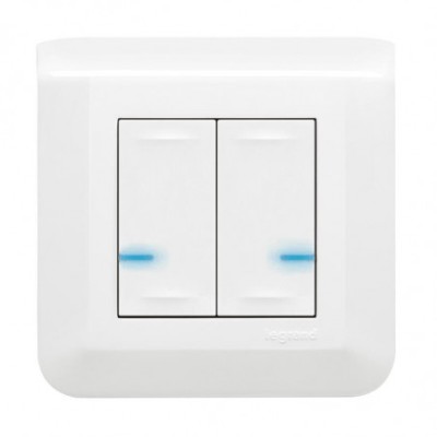 MOSAIC WITH NETATMO BLANC INTER DOUBLE FILAIRE CONNECTE